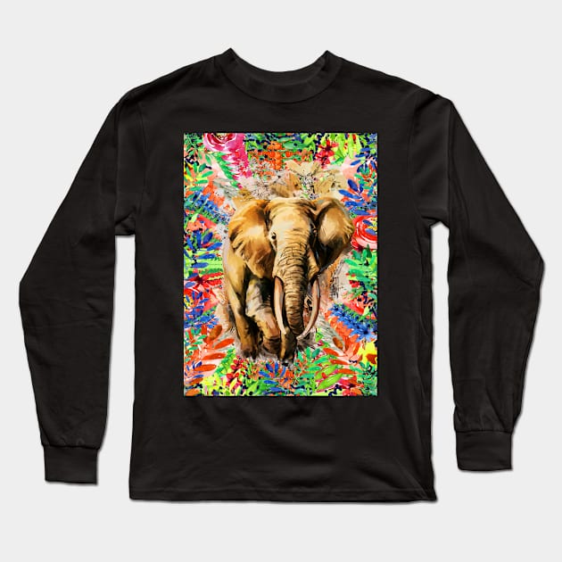 The Elephant Long Sleeve T-Shirt by rickyrickbob